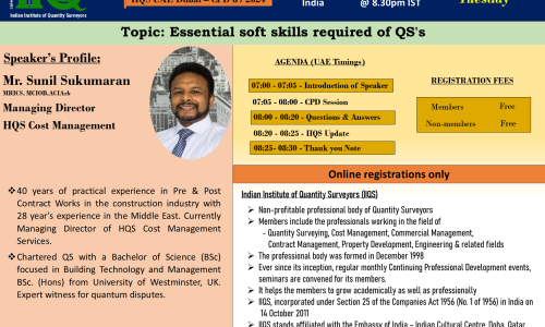 Topic: Essential soft skills required of QS’s